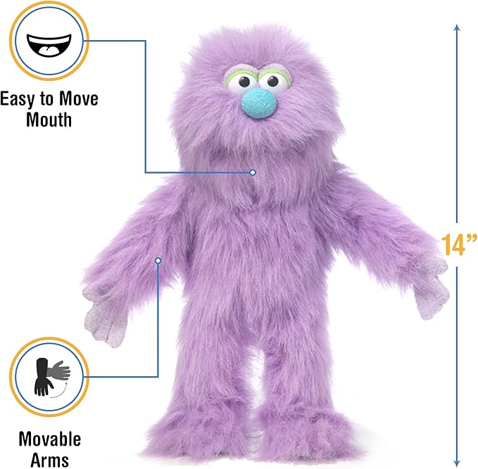 14" Purple Monster, Hand Puppet