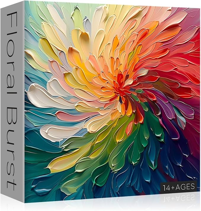 Impossible 1000-Piece Rainbow Art Painting Puzzle, Hard Challenge for Adults