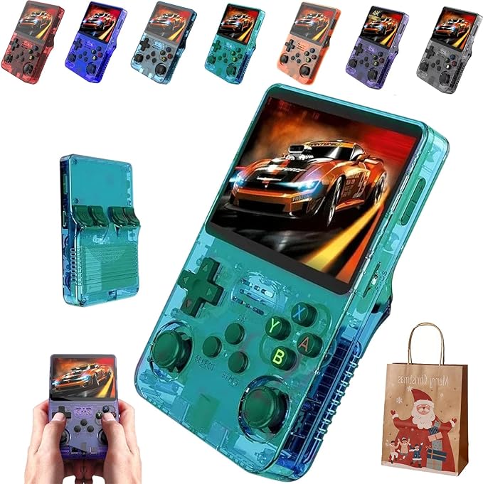 RETROBOY - Retro BOY Play Game Handheld Game Consoles, 3.5-in 4K HD Screen, 3500mAh Battery Long Battery Life, Open Source Games Player, Built-in 64G/128G (Green, 64, GB)