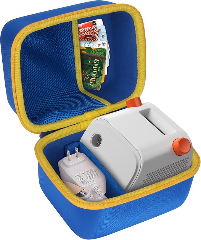 Hard Case Compatible with Yoto Player Kids Speaker Kids Audio Music Children Player Audiobook Cards Radio (Blue + Yellow Case)