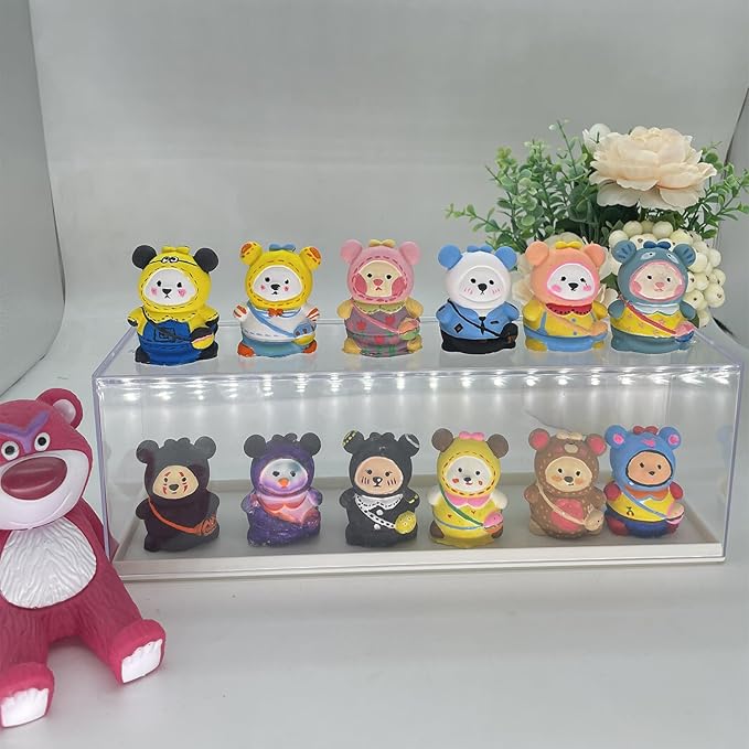 Clear Acrylic Display Case for Mini Pop Figures,Desktop Storage Cabinet Organizer for Doll Toy Collectibles, Action Figures, Mini Figurines Dustproof Protection