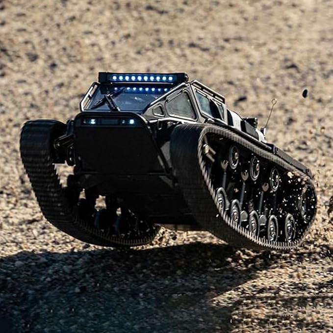 1/18 2.4G RC Tracked Off Road Vehicle C8812 Wireless Remote Drifting Car 360 Rotation LED Lights Battery Dual Motor RTR Model Hobby Grade Model for Adult Hobby(Gray)