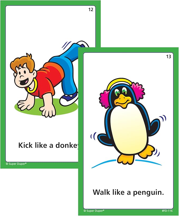 Super Duper Publications | Move Your Body Fun Deck | Occupational Therapy Flash Cards | Educational Learning Materials for Children