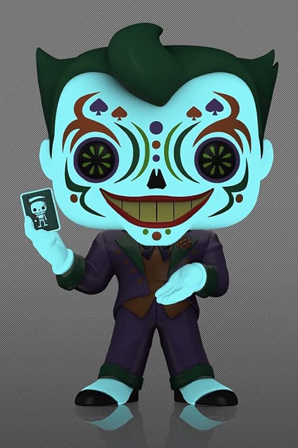 Funko POP Heroes: Dia De Los DC - Joker (Glow in The Dark), Amazon Exclusive, Multicolor, (58173)