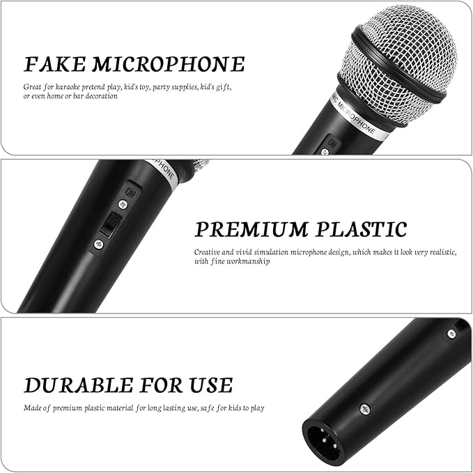 1pc Fake Microphone Toy for Toddlers Kids Toy Microphone Prop for Party Stage Performance