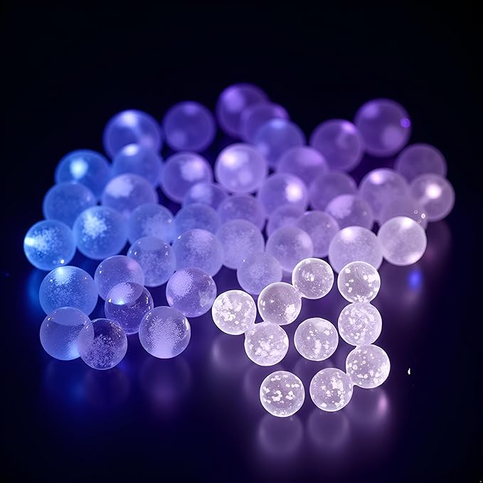 10Pcs Glass Marbles Glow in The Dark Multi-Color Luminous Marbles Marble Games and DIY Home Decoration Marble Runs Learning and Education (0.47 inch) (Pink)