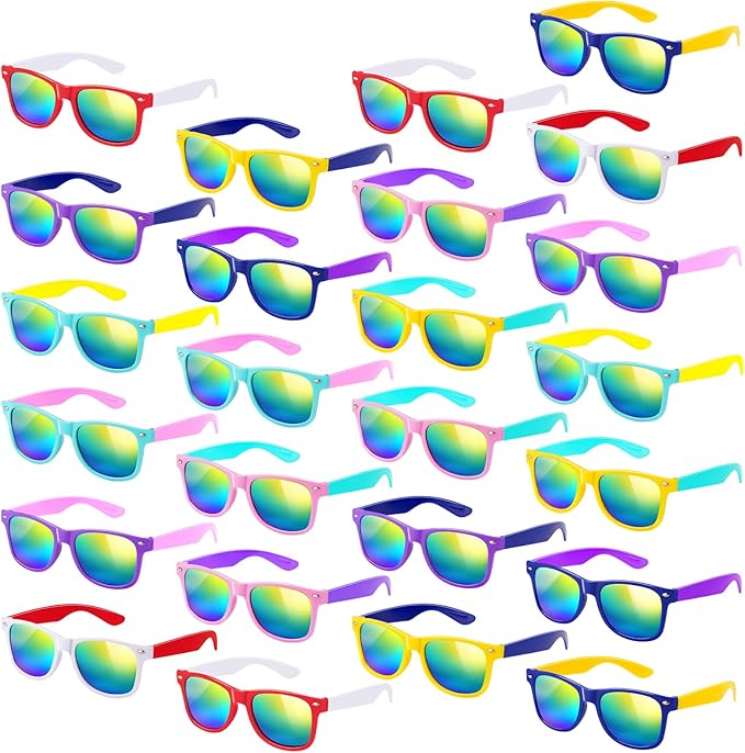SCIONE 24Pack Kids Sunglasses Party Favors for Birthday Graduation Party Supplies, Beach Pool Party, Valentines Gifts