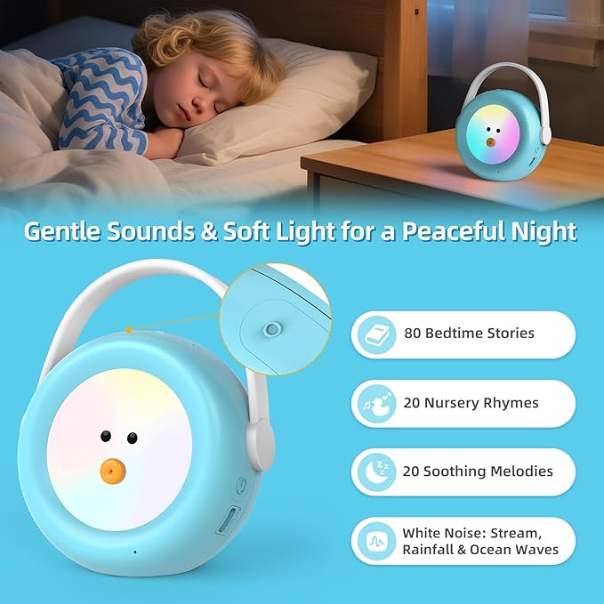 Karaoke Machine for Kids with 2 Wireless Microphones, Night Light & Original/Accompaniment Switch, Rich Built-in Content, Toddler Toys for 3, 4, 5, 6, 7, 8 Year Old, Gifts for Boys and Girls