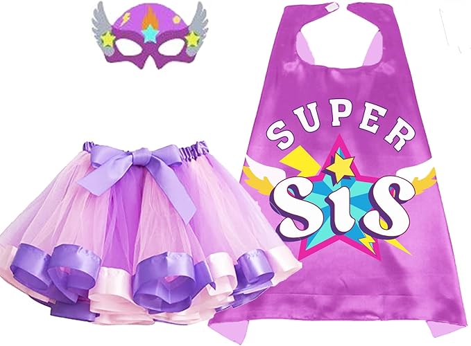D.Q.Z Super Sisters Gifts for 3 4 5 6 7 8 9 Years Old Girls Dress Up Clothes Pretend Play Toys for Girls Birthday Gifts