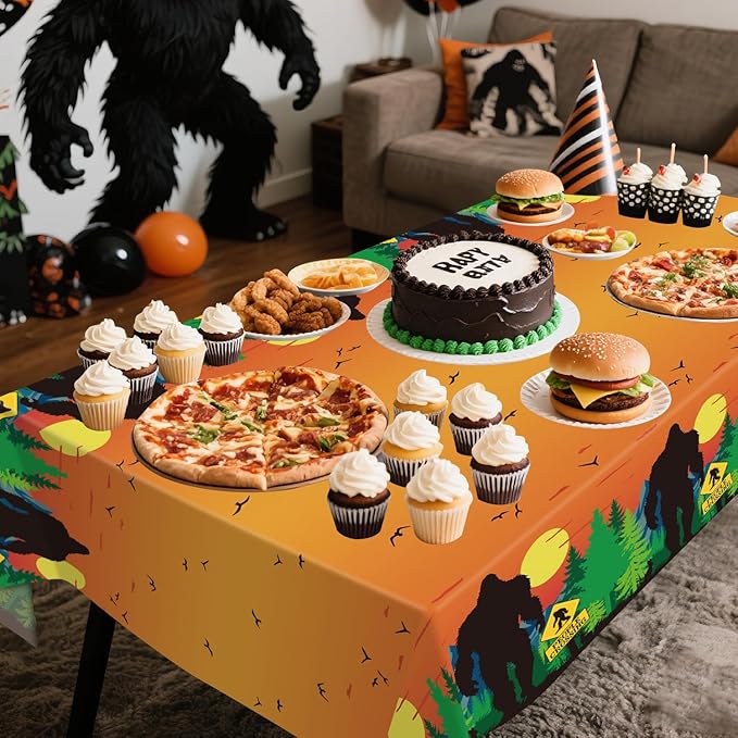 4 Pack Party Tablecloth - Party Decorative, Tablecover Table Cloth, for Men Outdoor Jungle Supplies (51 x 86 Inches)