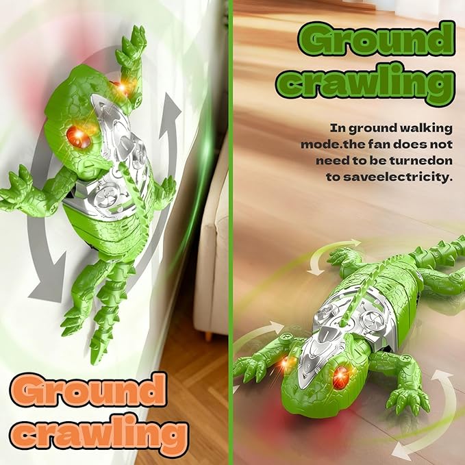 RC Wall Climbing Gecko,Glow in The Dark Wall Climbing Toy,Fun Prank & Climbing Toy for Boys & Girls Ages 3, 4, 5, 6, 7, 8. (Yellow)
