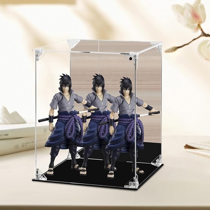 Display Case for Collectibles Assemble Clear Acrylic Box Alternative Glass Case for Display Action Figures Home Storage Organizing Toys (20x20x25cm B)