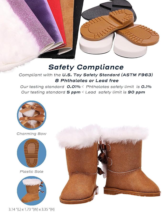 18 inch Doll Shoes - 7 Pairs with Gift Box