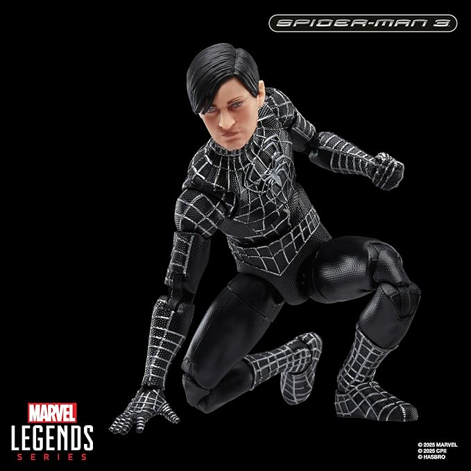 Marvel Legends Series Spider-Man, Spider-Man 3 Collectible 6 Inch Action Figure with Symbiote Accessories