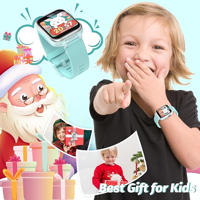 Kids Smart Watch with Puzzle Games HD Touch Screen Camera Video Music Player Pedometer Alarm Clock Flashlight Fashion Kids Smartwatch Gift for 6-13 Year Old Boys Girls Toys