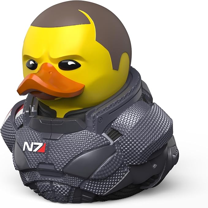 TUBBZ Boxed Edition Male Commander Shepard Collectible Vinyl Rubber Duck Figure - Official Mass Effect Merchandise - Sci-Fi Action FPS Video Games
