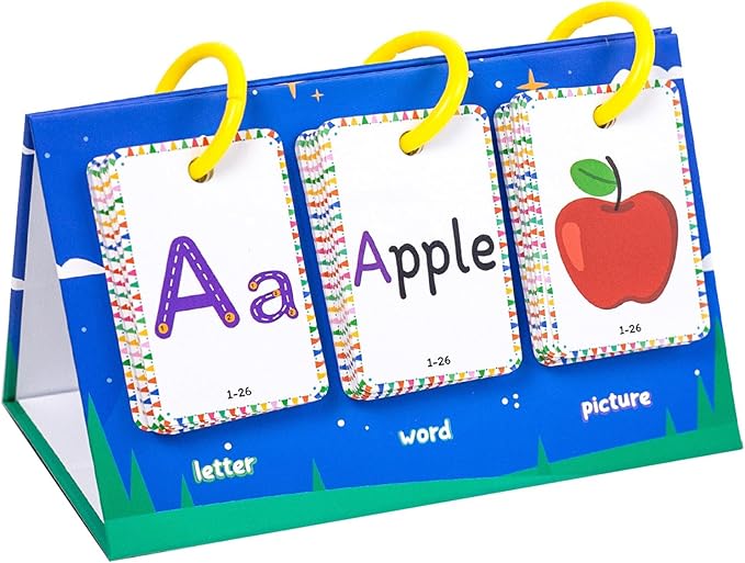 78Pcs Educational Flashcards Alphabets Vocabulary Learning Cards with Parent Interaction Guide for Preschool Educational Word Cards
