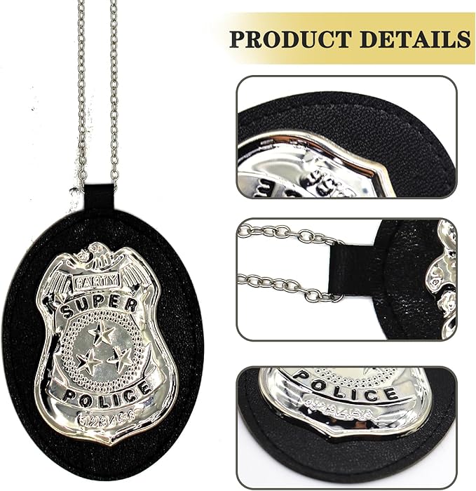 Police Accessories Kit Police Pretend Play Toys Set Hat Handcuffs Officer Costume for Halloween costume Accessories