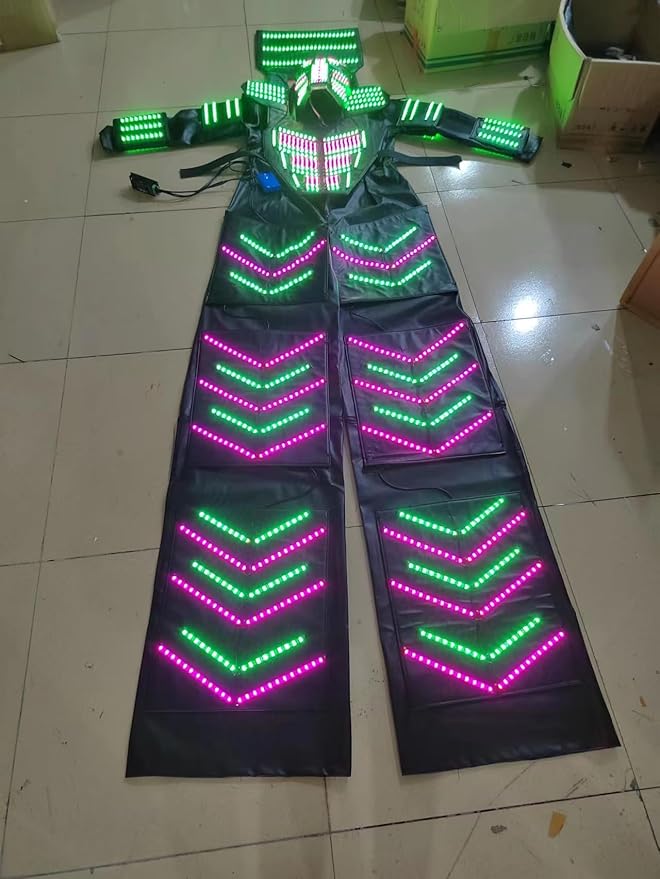 LED Robot Costume Suit Illuminated Party Dance RGB Luminous Armor Bar Light Show Dance LED Night Lights Clothing
