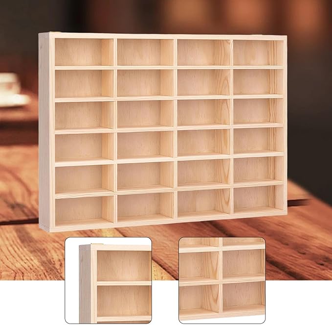 1/64 Scale Toy Car Display Case 24 Space Storage Organizer Wall Mount for Collectibles