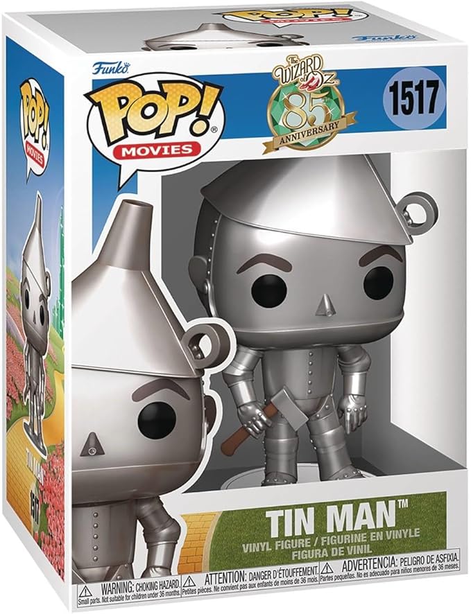 POP Movies: The Wizard of Oz 85th Anniversary - Tin Man Funko Vinyl Figure (Bundled with Compatible Box Protector Case), Multicolor, 3.75 inches