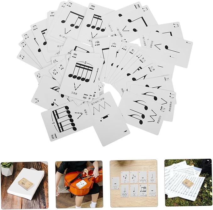 Rhythm Flashcards Set for Music Students Beginner Note Recognition and Rhythm Training Cards Music Education Tool for Classroom and Home Learning