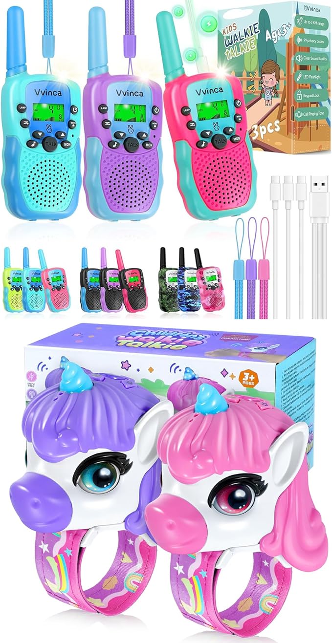 Vvinca Walkie Talkies for Kids 5 Packs