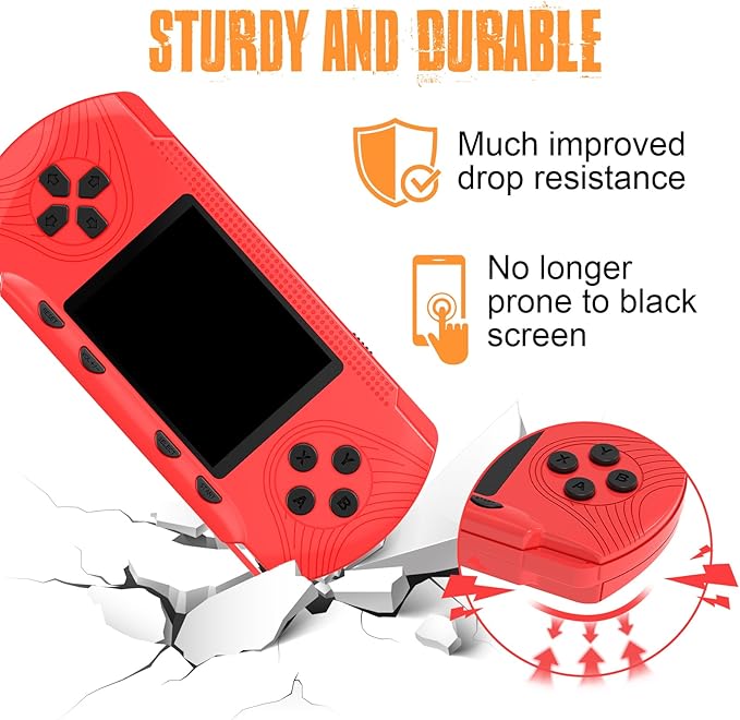 Retro Handheld Game for Boys Girls-Classic 258 Video Games with Rechargeable Battery, 3.0" LCD Screen Portable Gaming Player Plug & Play Video Games, Electronic Gift for Birthday Xmas