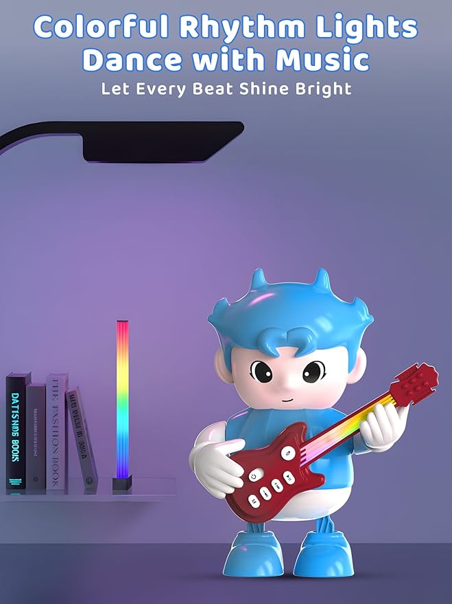 URROY Mini Karaoke Machine for Kids with Microphone, Cartoon Singing Toy Bluetooth Speaker with LED Lights, Rechargeable Portable Karaoke for Boys & Girls Birthday Party