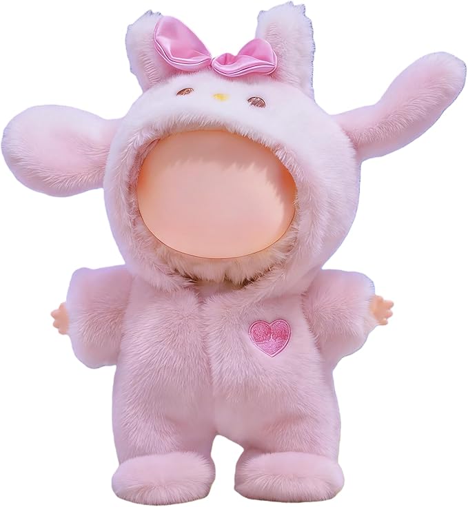 17cm (6.7inch) Doll Clothes, Outfits for Clothes Set, Rabbit Dolls Keychain Accessories, Faking Animal Style Outfit Jumpsuit Rabbit Costume for Dolls (Doll Not Included)