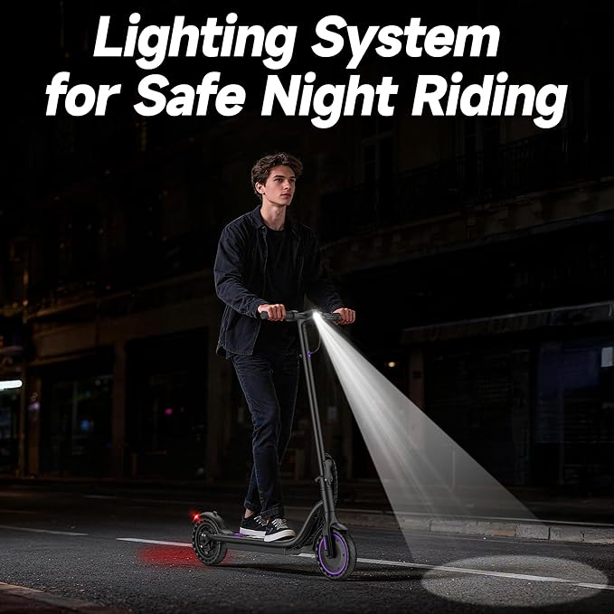 VOLPAM Electric Scooter, 350W/500W Powerful Motor, 8.5"/10" Solid Tires, 19/21Mph, 28/23/21/16 Miles Max Range, Dual Braking