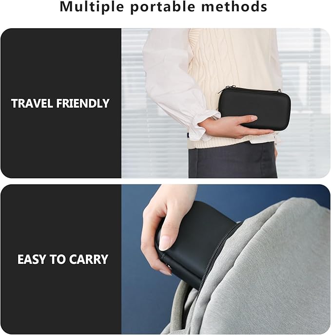 Supmay Carrying Case Compatible with Voichic 32 Bit Handheld Game Console for Kids Adults, Preloaded 135 Retro Portable Gaming Player Storage Holder Travel Bag with Mesh Pocket for USB Cable, Black