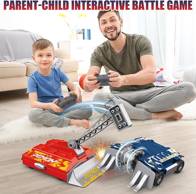 Mostop Battle Robots Arena Set, Interactive RC Fighting Robots Toy - 2.4Ghz Remote Control Robot Toys for Kids, Rechargeable Battle Bots with Arena, Combat Robots STEM Toys for Boys Girls