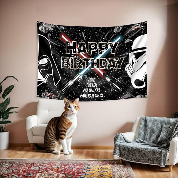 60 x40inch Star Galaxy Backdrop Tapestry for Birthday Party Decorations Universe Wars Background Galaxy Party Decorations Star Banner Birthday Party Supplies for Kids