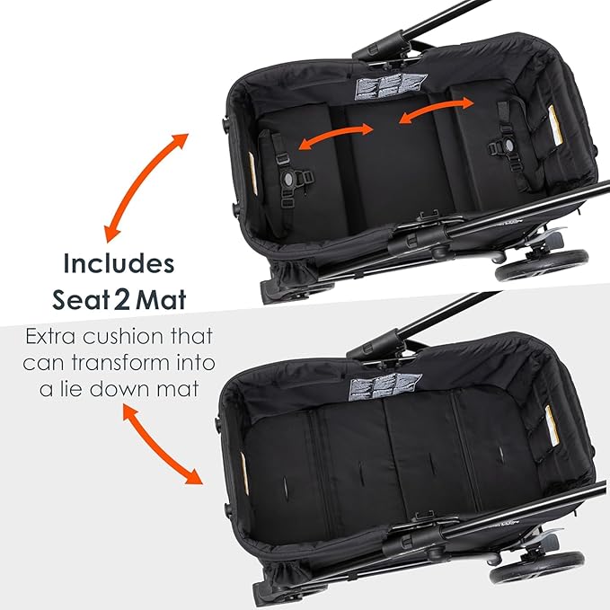Baby Trend Expedition 2-in-1 Stroller Wagon Plus, Ultra Black