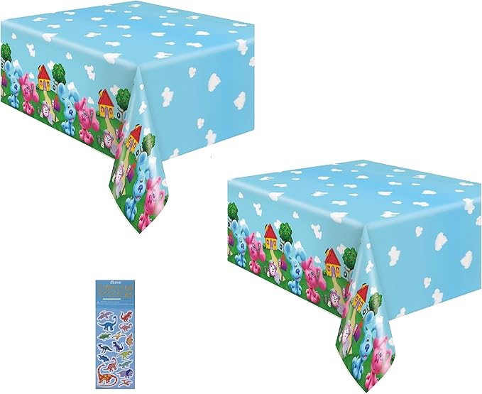 Unique Blue's Clues Party Supplies Decoration Bundle Pack Includes Plastic Table Covers (Blue) - 2 Pack
