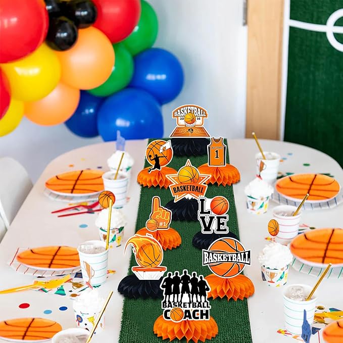 9 Pcs Basketball Centerpieces Basketball Party Decorations Basketball Table Decorations Basketball Birthday Party Supplies