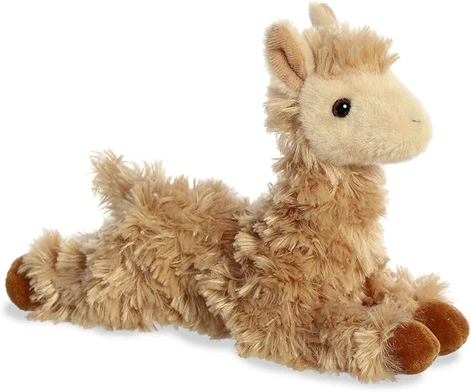 Aurora® Adorable Mini Flopsie™ Louis Llama™ Stuffed Animal - Mini Companions Ready for Playful Adventures - for Kids All Ages, Toddlers, Adults, and Families - Brown 8.5 Inches