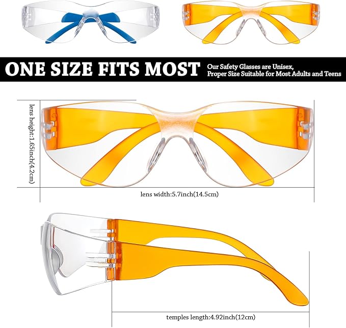 Sosation 24 Sets Nerf Party Supplies for Boys Girls 72 Pcs Gun Party Favors Two Team Nerf War Birthday Pack Safety Glasses Face Mask Wrist Belt Band Accessories Children Kids Toy Bulk(Blue and Orange)