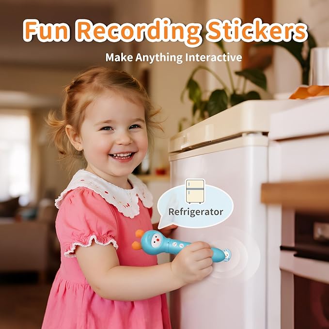 alilo Talking Pen Books Sets for Toddlers 3-6, Kids Learning Electronic Toys, Early Educational Gifts for Boys Girls, with 3 Interactive Audio Sound Books, 100 Talking Flash Cards, Alphabet