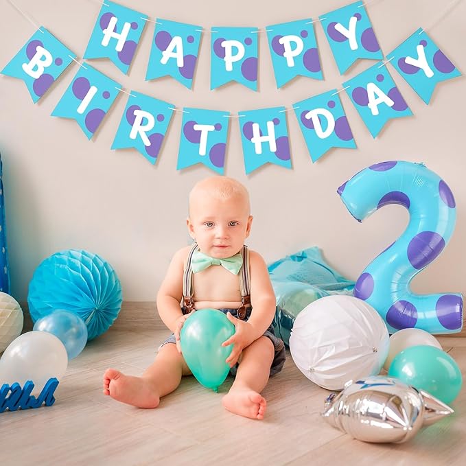 Monster Number 2 Balloons 40 Inch Monster Theme Birthday Party Decorations Large Foil Balloons for Girls Boys Birthday Baby Shower Party Backdrop Celebration Supplies