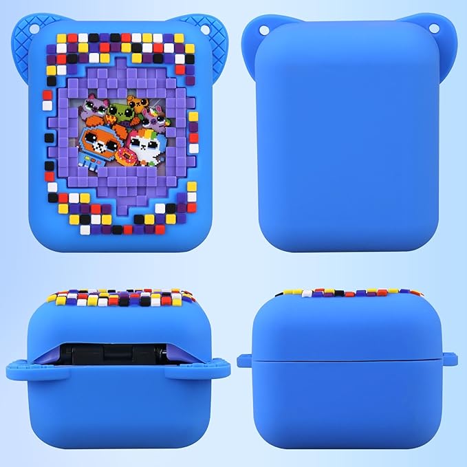Silicone Cover Case for BITZEE Interactive Toy Digital Pet with 15 Animals Inside, Soft Silicone Protective Bag, Protective Skin Sleeve for Bitzee Virtual Electronic Pets Accessories, Blue