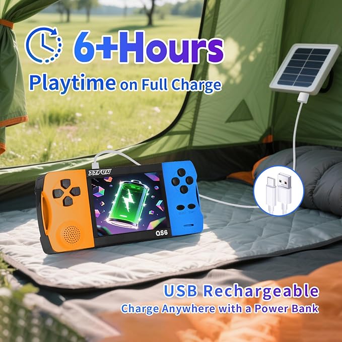 Handheld Game Console for Kids with 216 Classic Video Games, 3.2" Screen, Rechargeable, Plug and Play Retro Gaming System, Portable Arcade Handheld Games for Boys Girls Ages 4-12