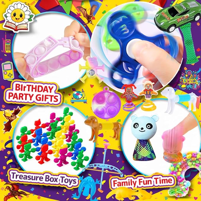 Deluxe Assorted Party Favor Variety Pack, Extra-Large Novelty Item Set for Events, Prize Drawings, Carnival Giveaways, Goodie Bag Fillers, Celebration Supplies, Bulk Party Assortment