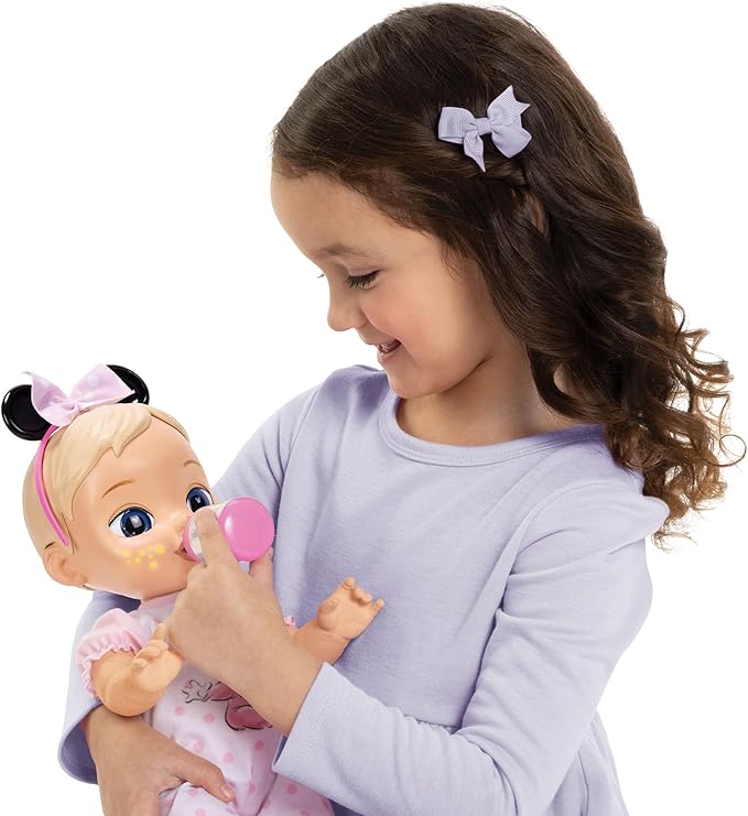 13-Inch Interactive Baby Doll – Magical Lights, Sounds, Music & Wand – Minnie-Inspired Nurturing Doll with Accessories – Multiple Skin Tones, Eye Colors – Ages 2 and Up