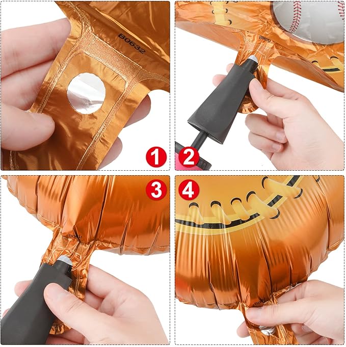 Skylety 8 Pcs Baseball Balloons Baseball Foil Glove Balloon Birthday Party Decorations 18 Inch Sports Themed Senior Night Decorations Supplies