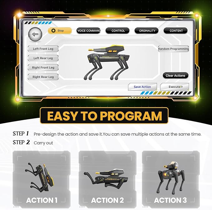 Smart Robot Dog Toy, Interactive STEM Robot Pet with Blaster, Voice & Remote Control, App Programming, 30+ Actions, Bionic Walking, Robotic Dog Birthday Gifts for Kids Boys Girls Age 6+