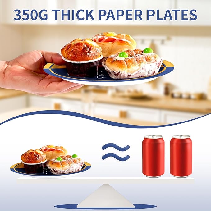 96 Pcs Sigma Sorority Party Supplies Blue and Yellow Plates and Napkins Sorority Society Tableware Set for Girls Birthday Ramadan Graduations Party Supplies, Serves 24