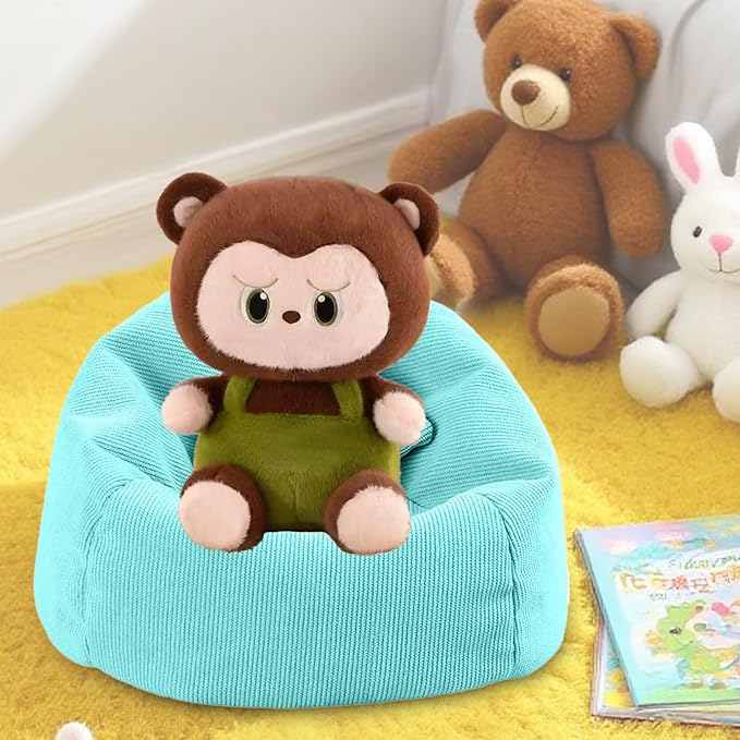 Handmade Bean Bag Chair for Doll Sofa Seat, Mini Sofa Suitable for 17 CM Dolls, Practical Accessories Suitable for Blind Box Enthusiasts and Collectors (Pink)