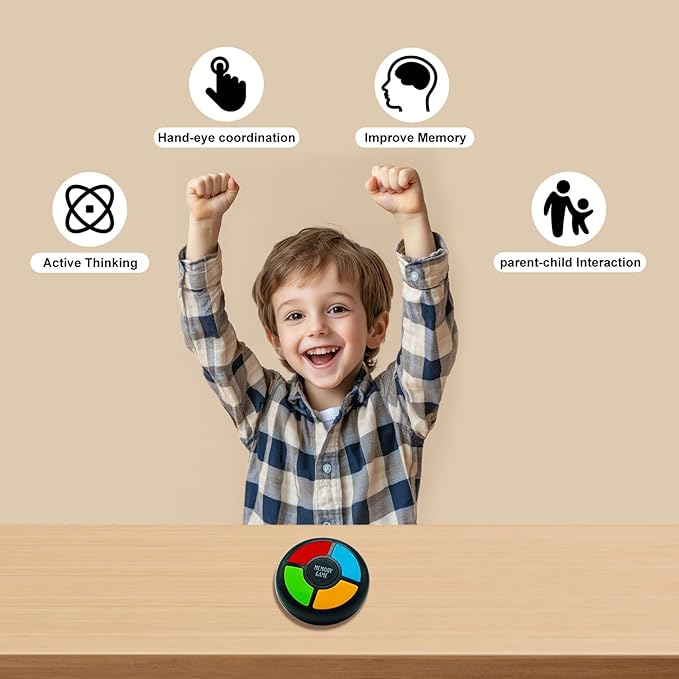 Handheld Memory Games for Kids Ages 4-8, Light Up Electronic Toys, Car Travel Board Games for Kids,Birthday Gifts for 3-12 Year Old Boys